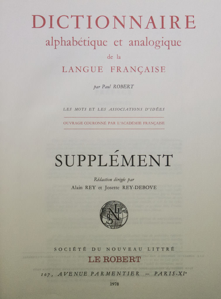 Dictionnaire alphabétique et analogique de la langue
